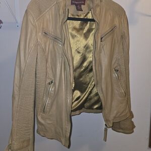 Bagatelle Tan Leather Jacket for Women